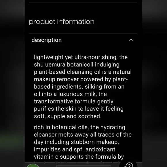 NWT Cleansing oil Shu Uemura Botanicoil Indulging Plant-Based 450ml - Picture 5 of 12